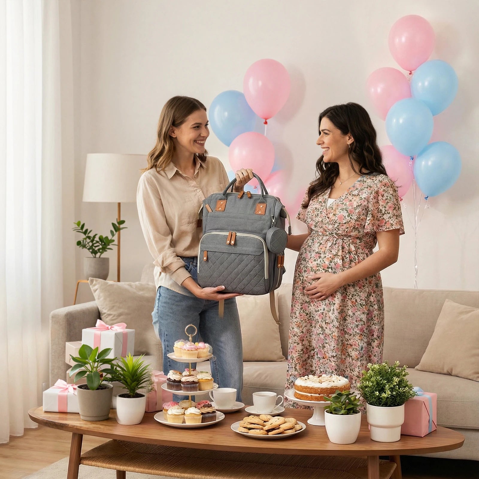 Multifunctional, Large-Capacity Diaper Backpack with Foldable Bed
