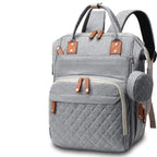 Multifunctional, Large-Capacity Diaper Backpack with Foldable Bed